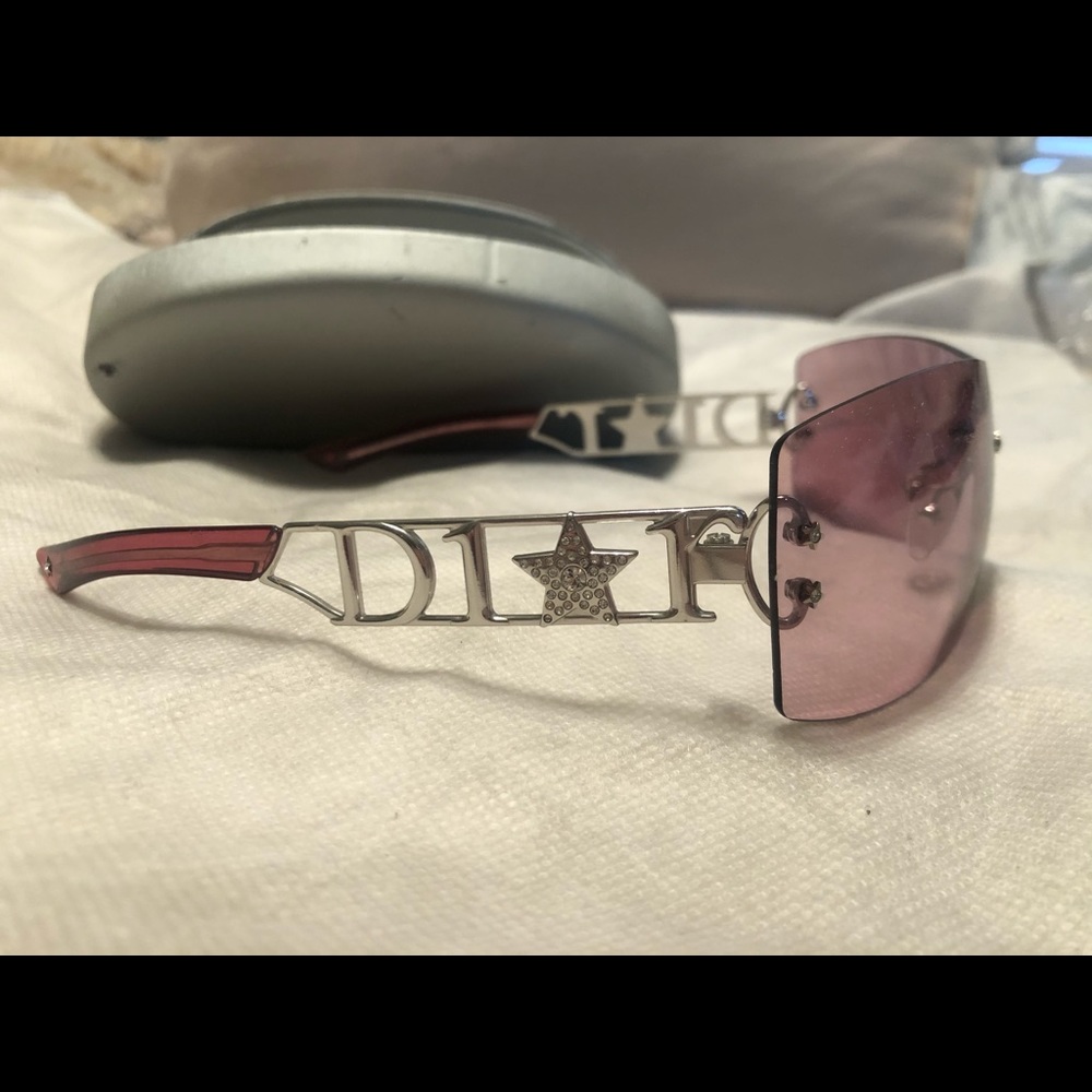 Dior Pink Toned Side Studded Sunglasses